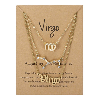 Zodiac Sign Necklace With Cardboard Card Premier Distributers