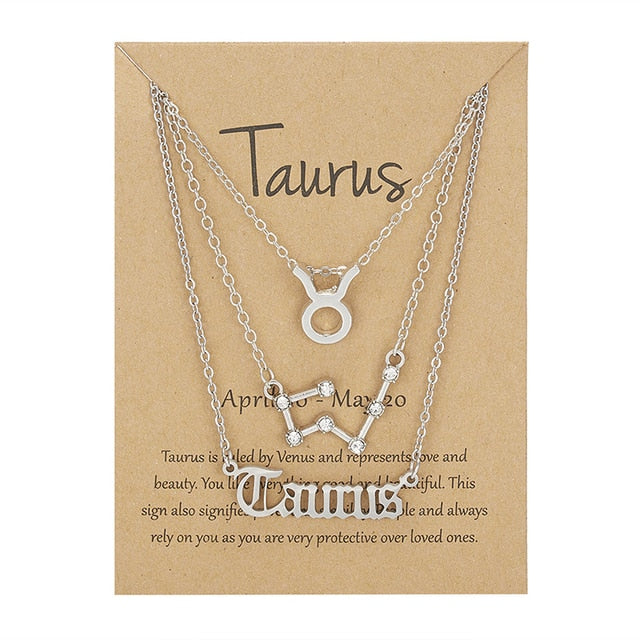 Zodiac Sign Necklace With Cardboard Card Premier Distributers