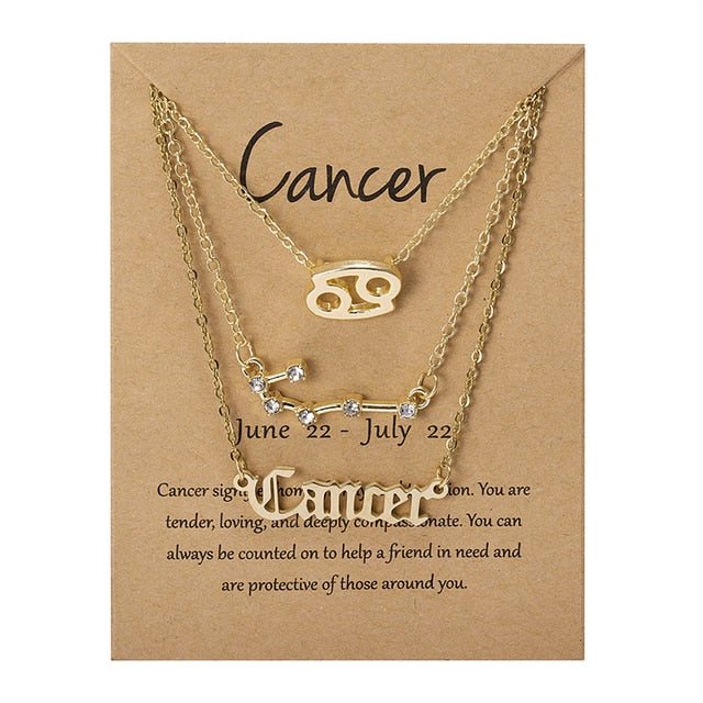 Zodiac Sign Necklace With Cardboard Card Premier Distributers