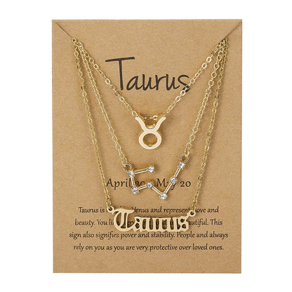 Zodiac Sign Necklace With Cardboard Card Premier Distributers