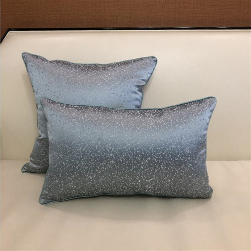 Light Luxury Sofa Cushion Covers Grid Blue Green Modern Simplicity Pillowcases European High-grade Pillow Covers Home Bed Decor The Good Home Store