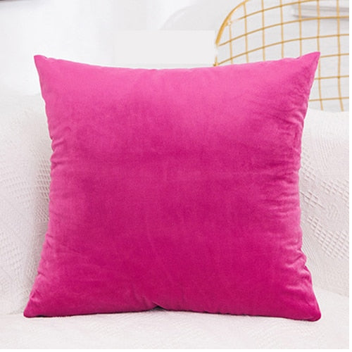 Cushion Cover Soft Velvet Cushion Covers Home Decor for Sofa Seat Chair Car Pillowcase Pink Beige Pillow Covers The Good Home Store