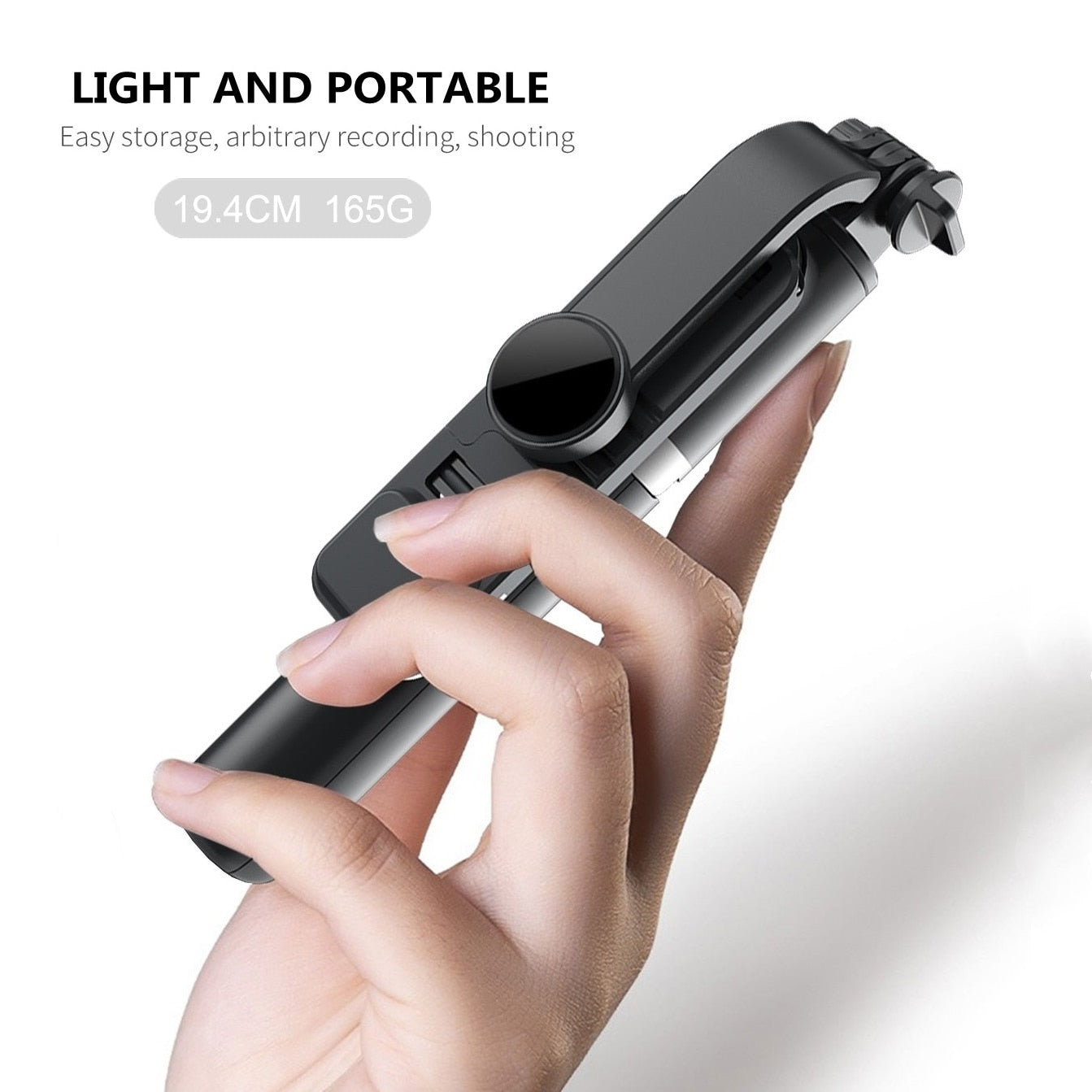 FANGTUOSI 2021 New Wireless selfie stick tripod Bluetooth Foldable Monopod With Led light remote shutter For iphone Wholesale Premier Distributers