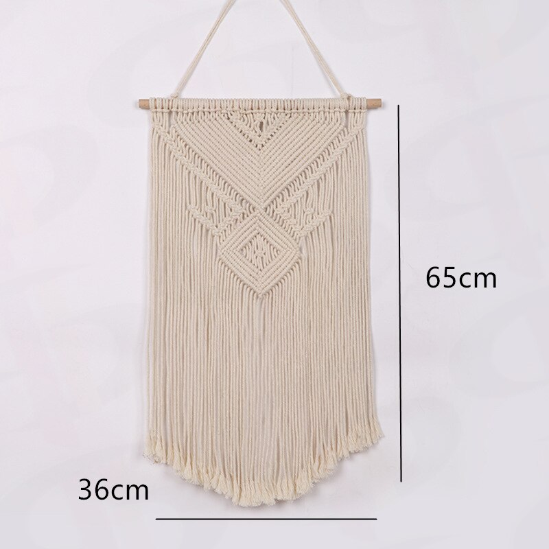 NEW Macrame Wall Hanging Tapestry Cotton Rope Tassel Hand Woven Bohemian Tapestry Geometric Art Beautiful Living Room Home Decor The Good Home Store