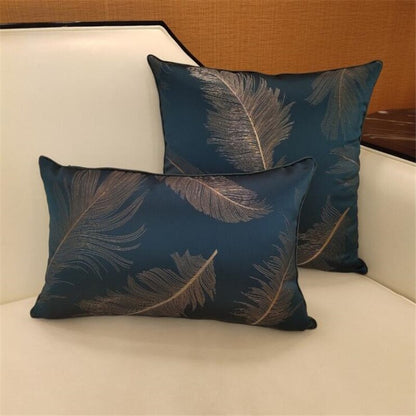 Light Luxury Sofa Cushion Covers Grid Blue Green Modern Simplicity Pillowcases European High-grade Pillow Covers Home Bed Decor The Good Home Store