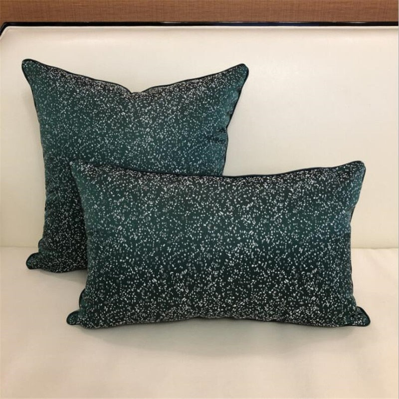 Light Luxury Sofa Cushion Covers Grid Blue Green Modern Simplicity Pillowcases European High-grade Pillow Covers Home Bed Decor The Good Home Store