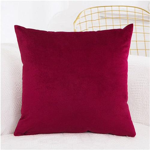 Cushion Cover Soft Velvet Cushion Covers Home Decor for Sofa Seat Chair Car Pillowcase Pink Beige Pillow Covers The Good Home Store