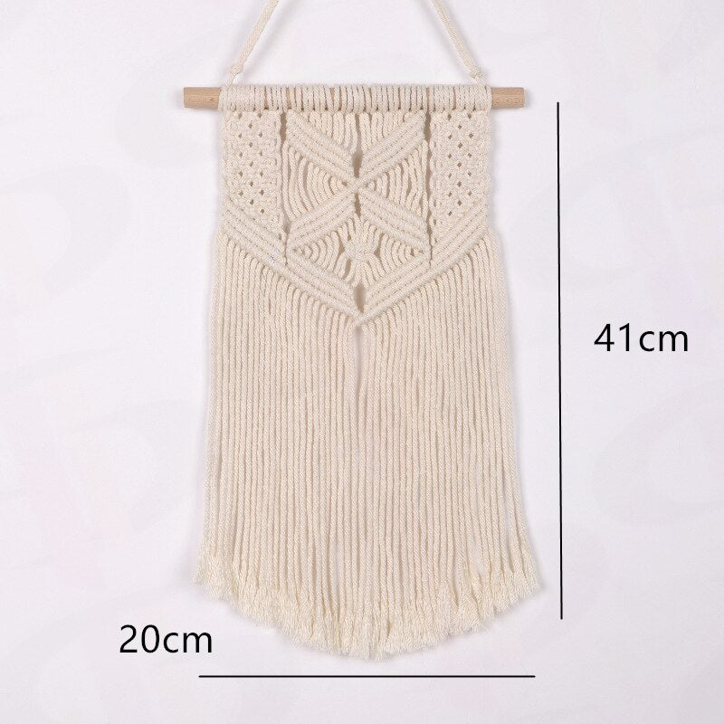 NEW Macrame Wall Hanging Tapestry Cotton Rope Tassel Hand Woven Bohemian Tapestry Geometric Art Beautiful Living Room Home Decor The Good Home Store