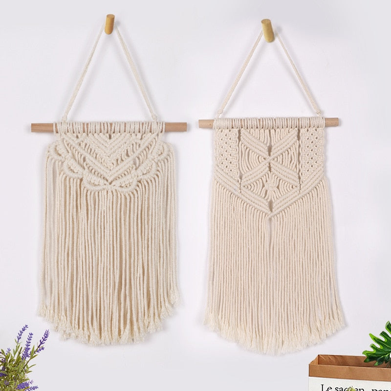 NEW Macrame Wall Hanging Tapestry Cotton Rope Tassel Hand Woven Bohemian Tapestry Geometric Art Beautiful Living Room Home Decor The Good Home Store