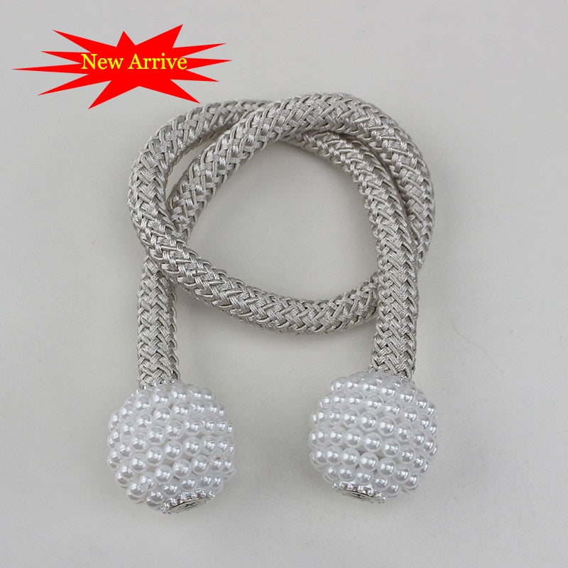 Magnetic Curtain Clip Room Accessories Pearl Ball Curtains Holder Buckle Rope Tieback Home Decor Hanging Ball Tie Back Holdback The Good Home Store