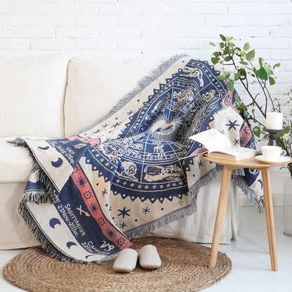 Europe Style Sofa Throw Blanket Cotton Thread Knitted Blanket With Tassel Geometry Bohemian Sofa Cover Bed Blanket Home Decor The Good Home Store