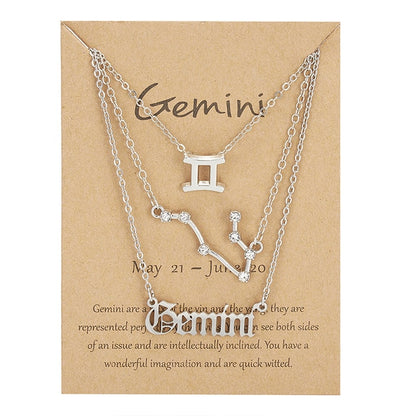 Zodiac Sign Necklace With Cardboard Card Premier Distributers