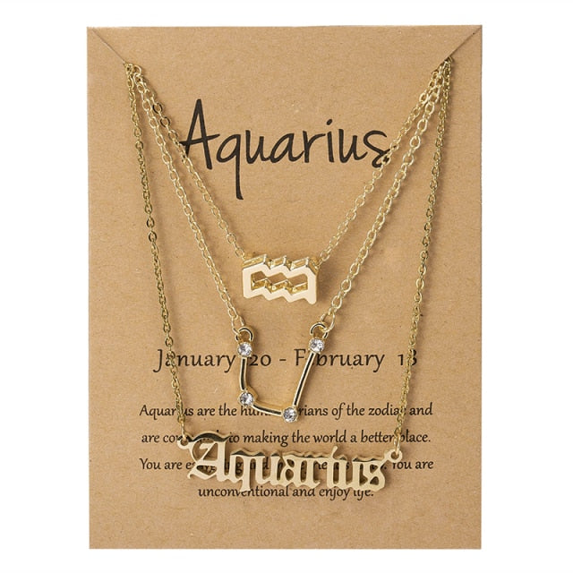 Zodiac Sign Necklace With Cardboard Card Premier Distributers