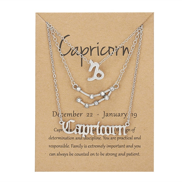 Zodiac Sign Necklace With Cardboard Card Premier Distributers