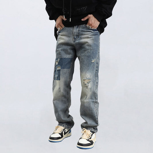 Men's Ripped Retro Loose Jeans Premier Distributers