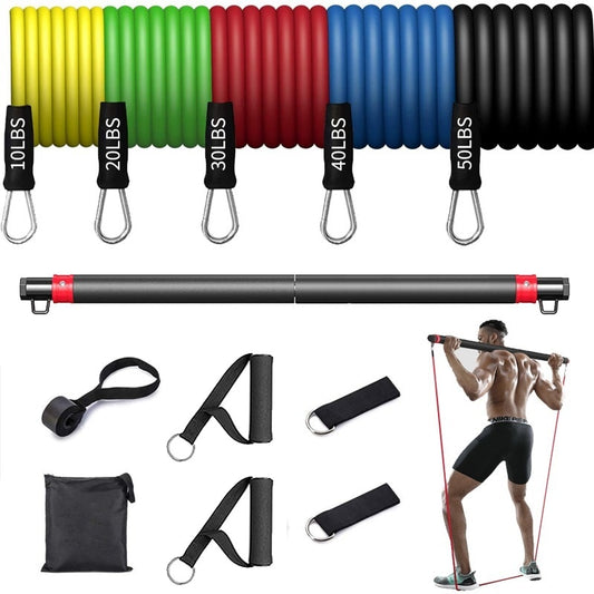 Fitness Resistance Rubber Band Yoga Elastic Band Upgrade Training Bar Set Premier Distributers