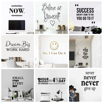 Motivational Phrases Wall Sticker Quotes Sentences Home Decor For School Company Office Study Room Wallsticker Decals The Good Home Store