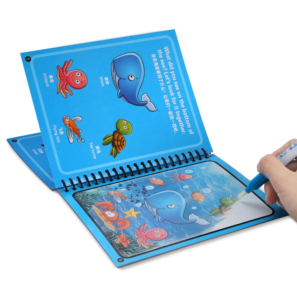 Magic Water Drawing Coloring  Book Premier Distributers