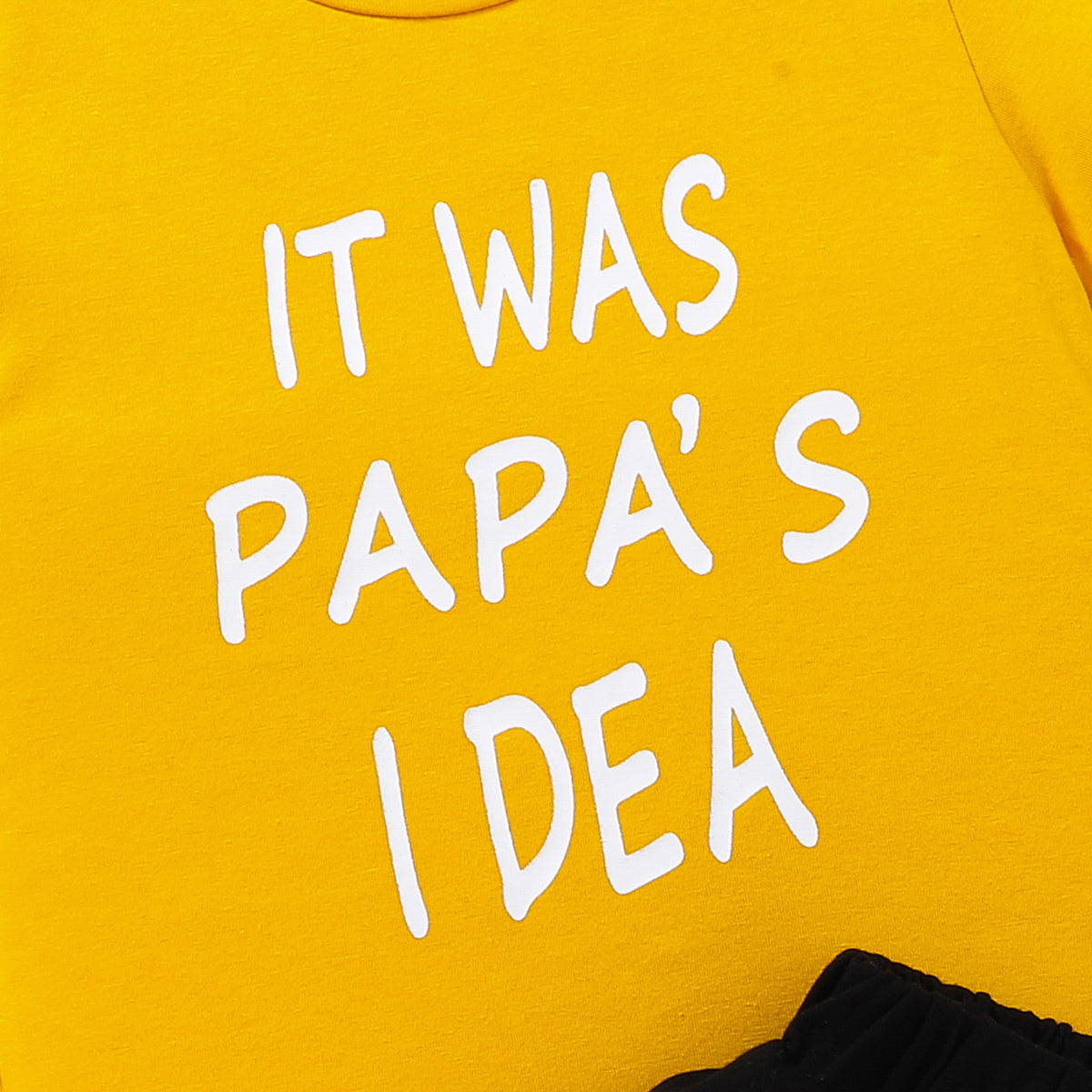 Kids IT WAS PAPA'S IDEA Graphic Tee and Shorts Set Trendsi